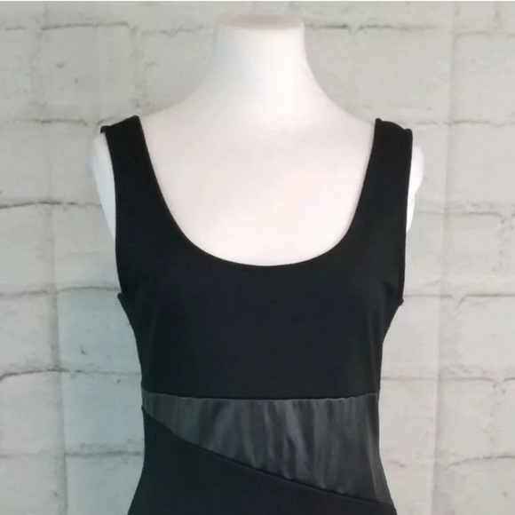 Eclipse Jr L Black Sleeveless Mini Dress w/ PVC - Picture 2 of 6